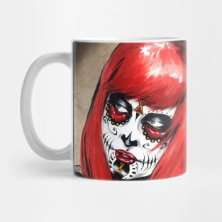 Day Of The Dead Black Widow Mug